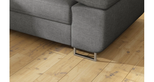 Rozkládací rohová sedačka MENDON 35, světle šedá látka, levá