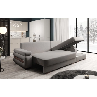 Rozkládací rohová sedačka SITONA L 4, pravá, žlutá