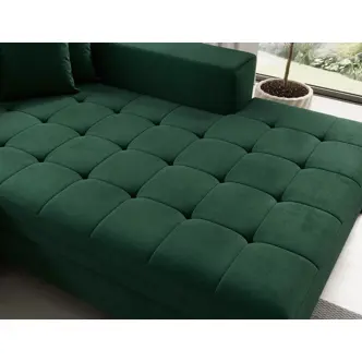 Rozkládací rohová sedačka WALKEN, pravá, zelená