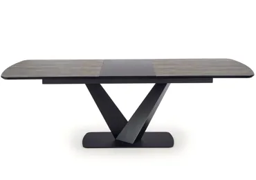 Rozkládací stůl PIPER, tmavě šedá/černá