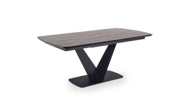 Rozkládací stůl PIPER, tmavě šedá/černá