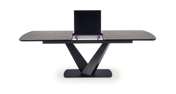 Rozkládací stůl PIPER, tmavě šedá/černá