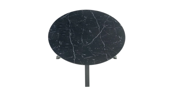 Rozkládací stůl POPPY, černý mramor/černá
