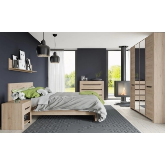 RTV stolek MAWSON typ 1, dub sanremo/hnědá