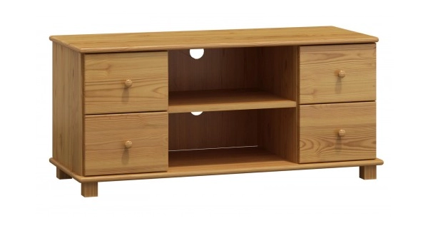 RTV stolek TAMONAD 3, šíře 156 cm, masiv borovice, moření: olše