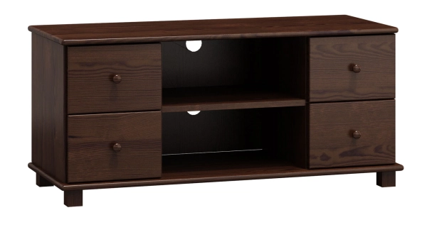 RTV stolek TAMONAD 3, šíře 156 cm, masiv borovice, moření: ořech