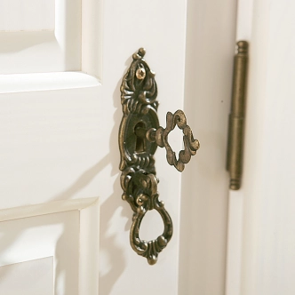 Rustikální skříň BAEKADUS 3D, bílá