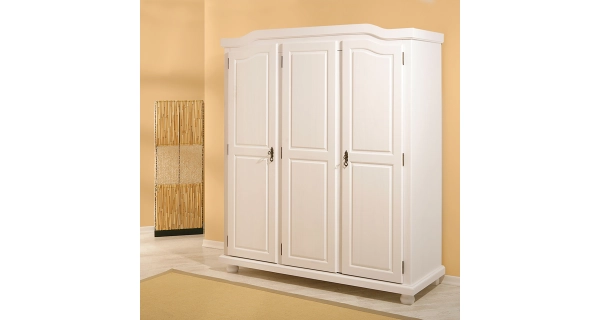 Rustikální skříň BAEKADUS 3D, bílá