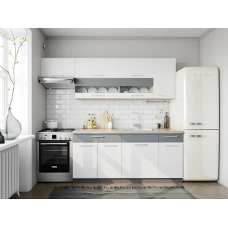 RUTHIN, dolní skříňka D30S1 se šuplíkem, bílý lesk