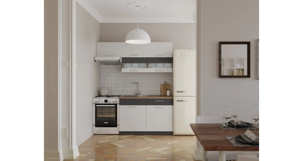 RUTHIN, potravinová skříň D60C, bílý lesk