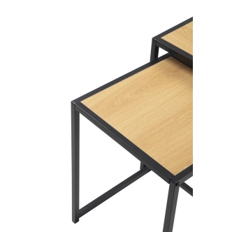 Sada 2 konferenčních stolků NERIK, přírodní/kov