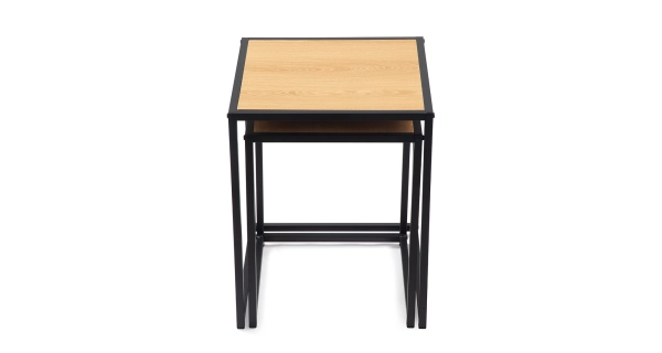 Sada 2 konferenčních stolků NERIK, přírodní/kov