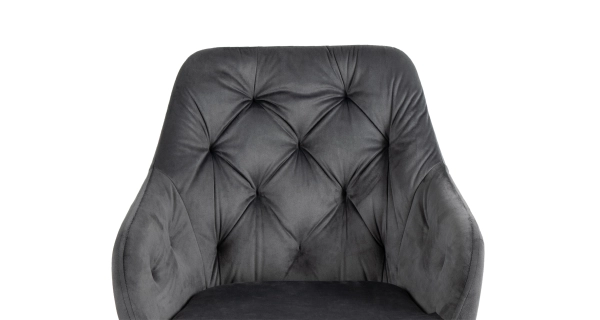 Sada 2 ks jídelních židlí CALRA, šedá látka/kov