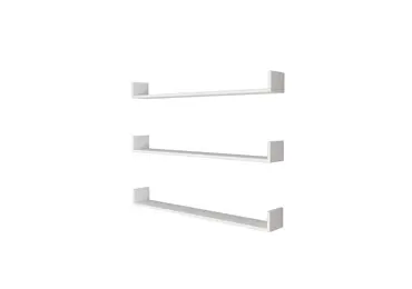 Sada 3 nástěnných polic HALYOR 120 cm, bílá