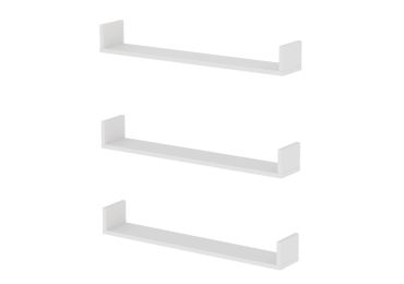 Sada 3 nástěnných polic HALYOR 90 cm, bílá