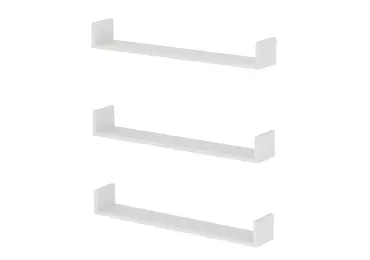 Sada 3 nástěnných polic HALYOR 90 cm, bílá