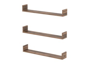 Sada 3 nástěnných polic HALYOR 90 cm, lydia