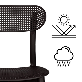 Sada 4 ks jídelních židlí ELOL, černá