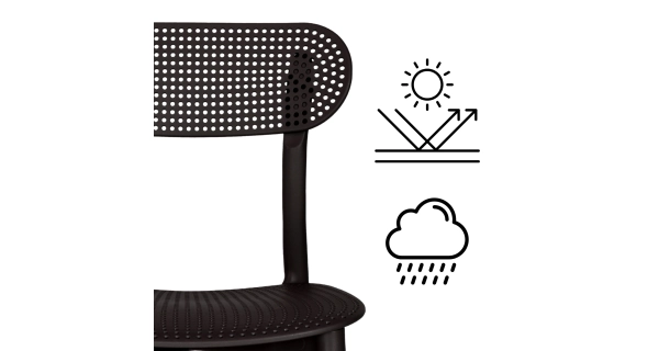 Sada 4 ks jídelních židlí ELOL, černá