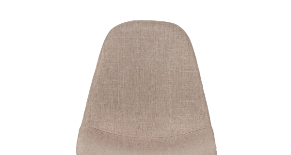 Sada 4 ks jídelních židlí ZENMO, béžová látka/kov