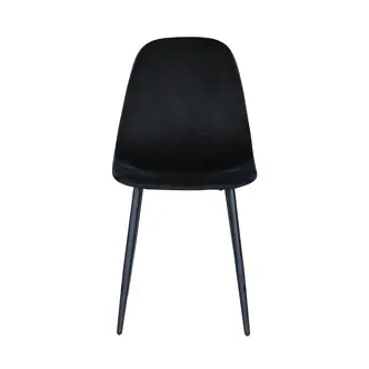 Sada 4 ks jídelních židlí ZENMO, černá látka/kov