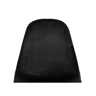 Sada 4 ks jídelních židlí ZENMO, černá látka/kov