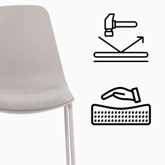 Sada 4 ks jídelních židlí ZOBO, béžová