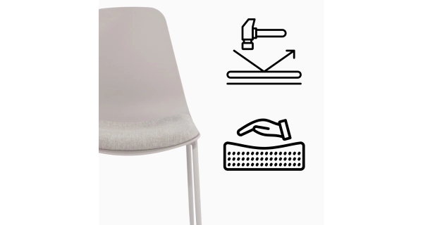 Sada 4 ks jídelních židlí ZOBO, béžová