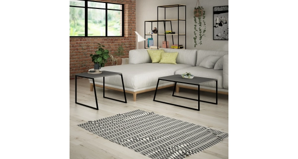 Sada konferenčních stolků JERVER, antracit/černá