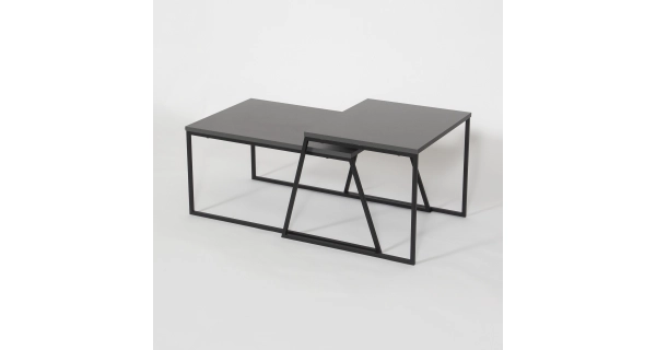 Sada konferenčních stolků JERVER, antracit/černá