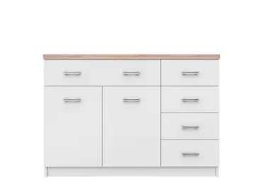 SANGIR komoda 2D5S, bílá/dub sonoma