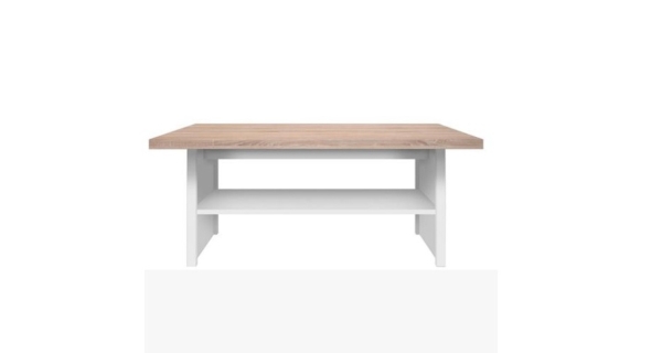 SANGIR konferenční stolek, bílá/dub sonoma