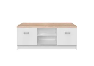 SANGIR RTV stolek 2D, bílá/dub sonoma