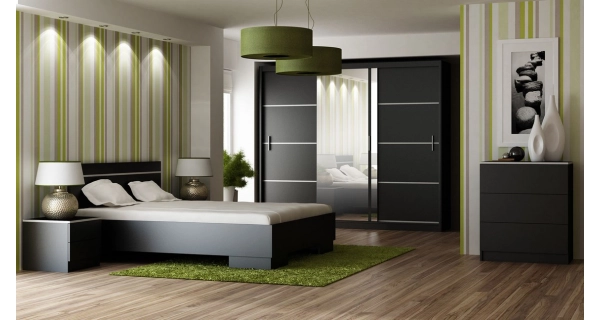 SARON komoda 3S, černá