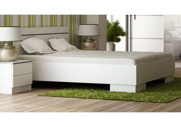 SARON postel 160x200 cm s roštem, bílá