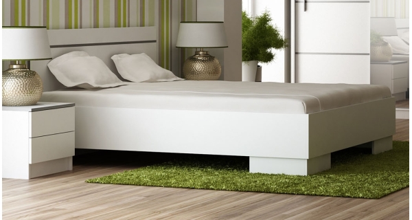 SARON postel 160x200 cm s roštem, bílá