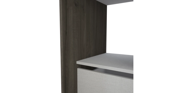 Šatní organizér MAREI, dub waterford/světle šedá