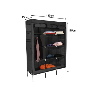 Šatní organizér PERUVIANA, černý