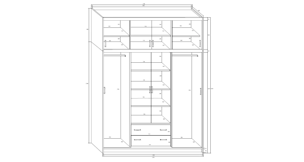 Šatní skříň ALURU, olše, 5 let záruka