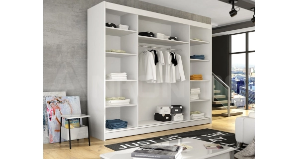 Šatní skříň ANDE S, dub sonoma/zrcadlo