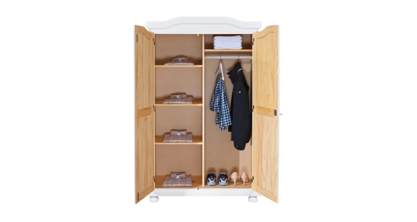 Šatní skříň BAEKADUS 2D, bílá