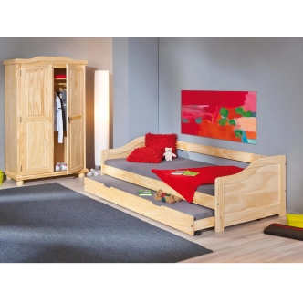 Šatní skříň BAEKADUS 2D, masiv borovice