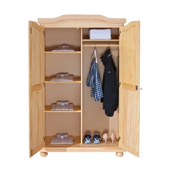 Šatní skříň BAEKADUS 2D, masiv borovice