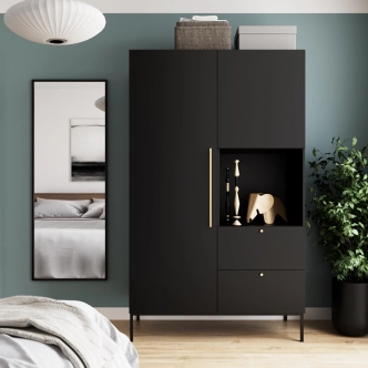 Šatní skříň BOLSENA 120, černý mat