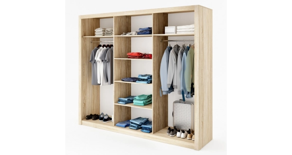 Šatní skříň BREIZ 01, bílá