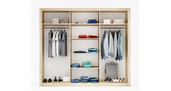 Šatní skříň BREIZ 01, bílá