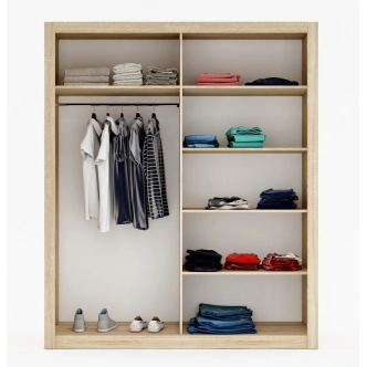 Šatní skříň BREIZ se zrcadlem, bílá