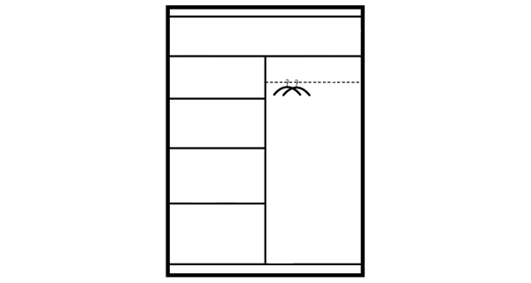 Šatní skříň CERESTY 160, černá