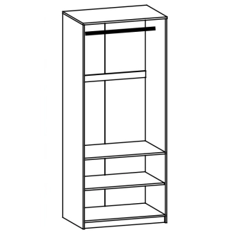 Šatní skříň CHACALTAYA, dub sonoma/bílý mat