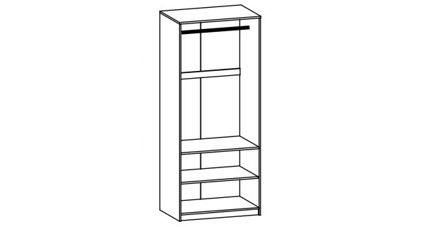 Šatní skříň CHACALTAYA, dub sonoma/bílý mat